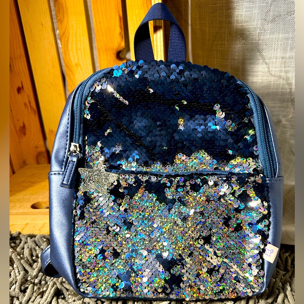 Backpack Blue Mini Sparkle Sequin Backpack ~kids size~ Bundle and SAVE